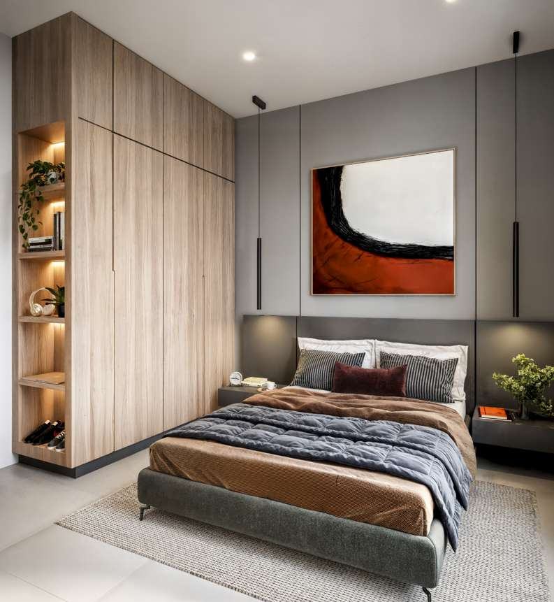 Dormitorio principal, render de Raizant Blend